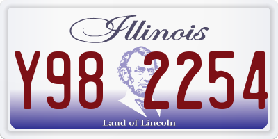IL license plate Y982254