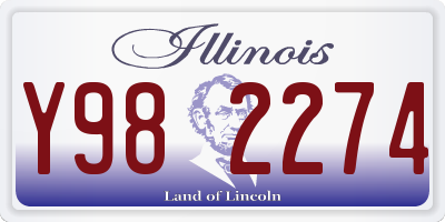 IL license plate Y982274
