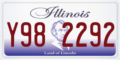 IL license plate Y982292