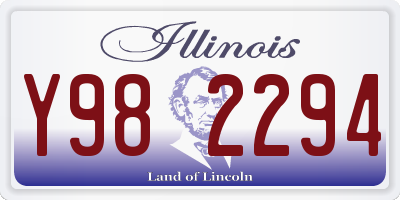 IL license plate Y982294