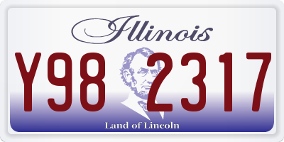 IL license plate Y982317