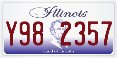IL license plate Y982357