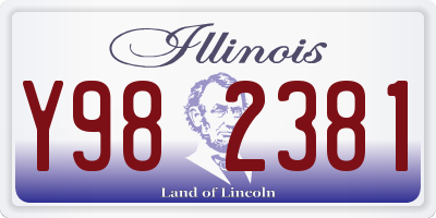 IL license plate Y982381