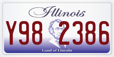 IL license plate Y982386