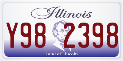 IL license plate Y982398