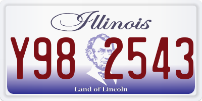 IL license plate Y982543