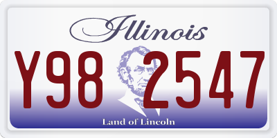 IL license plate Y982547