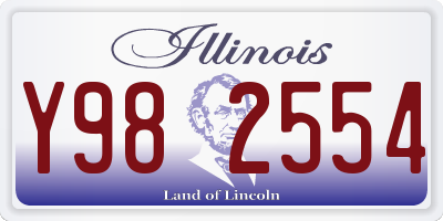 IL license plate Y982554