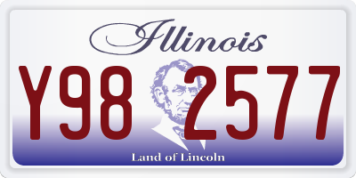 IL license plate Y982577