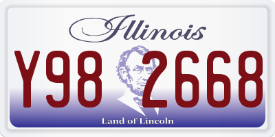 IL license plate Y982668
