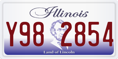 IL license plate Y982854