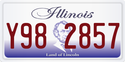 IL license plate Y982857