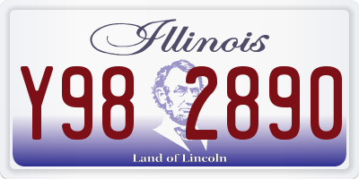 IL license plate Y982890