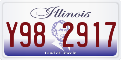IL license plate Y982917