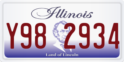 IL license plate Y982934