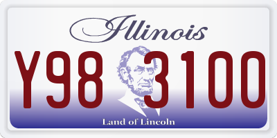 IL license plate Y983100