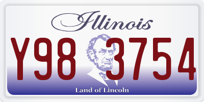 IL license plate Y983754
