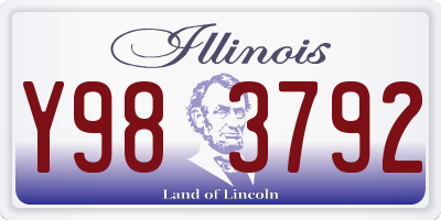 IL license plate Y983792