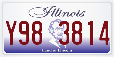 IL license plate Y983814