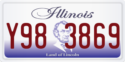 IL license plate Y983869
