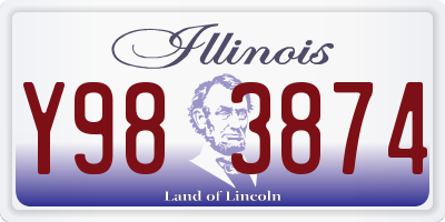 IL license plate Y983874