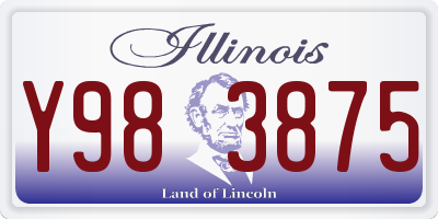 IL license plate Y983875