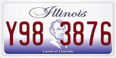 IL license plate Y983876