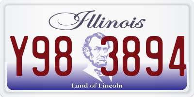 IL license plate Y983894