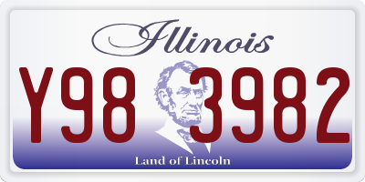IL license plate Y983982