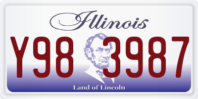 IL license plate Y983987