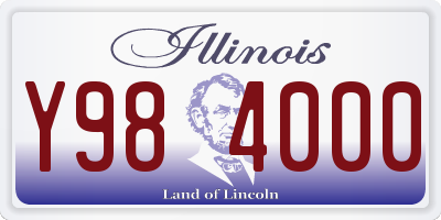 IL license plate Y984000