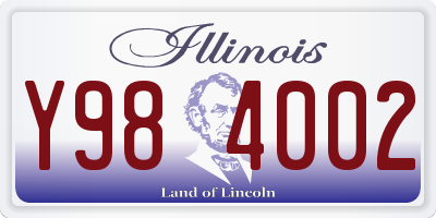 IL license plate Y984002