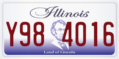 IL license plate Y984016