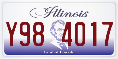 IL license plate Y984017