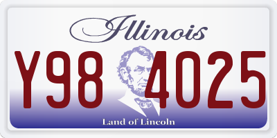 IL license plate Y984025