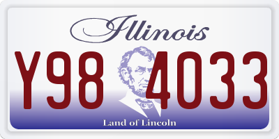 IL license plate Y984033