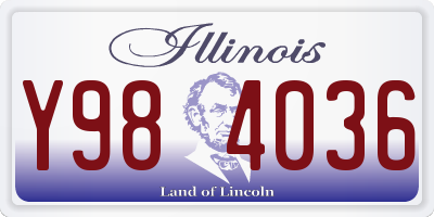 IL license plate Y984036