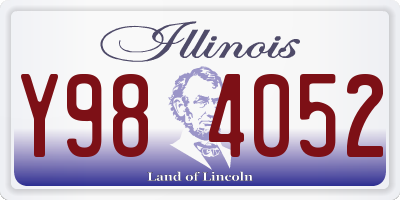 IL license plate Y984052