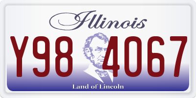 IL license plate Y984067