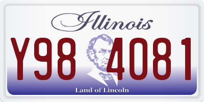 IL license plate Y984081