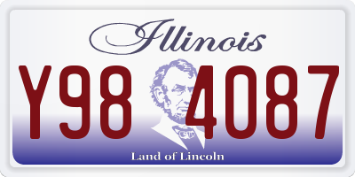 IL license plate Y984087
