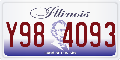 IL license plate Y984093