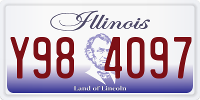 IL license plate Y984097