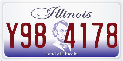 IL license plate Y984178