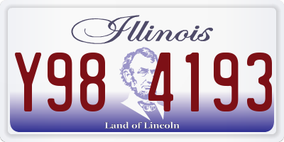 IL license plate Y984193