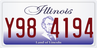 IL license plate Y984194