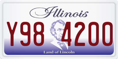 IL license plate Y984200