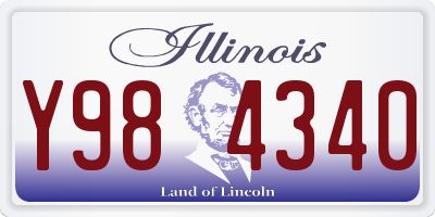 IL license plate Y984340