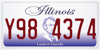 IL license plate Y984374