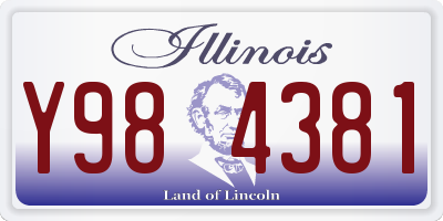 IL license plate Y984381